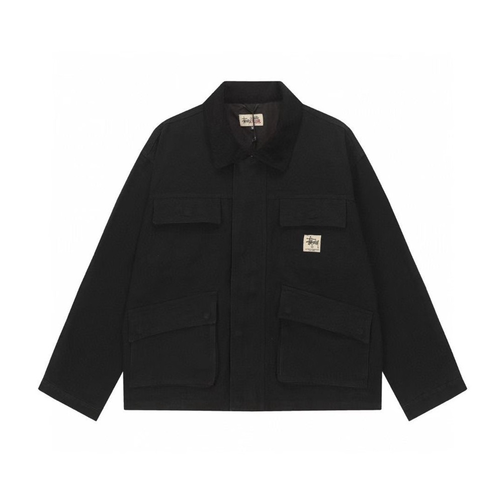 Stussy Black Shirt Jacket